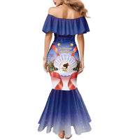American Samoa Christmas Family Matching Mermaid Dress and Hawaiian Shirt Seashell Santa Beach Vibes LT05 - Polynesian Pride