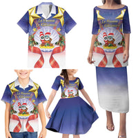 American Samoa Christmas Family Matching Puletasi and Hawaiian Shirt Seashell Santa Beach Vibes LT05 - Polynesian Pride