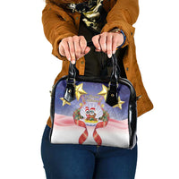 American Samoa Christmas Shoulder Handbag Seashell Santa Beach Vibes - Polynesian Pride