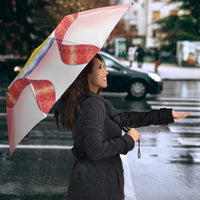 American Samoa Christmas Umbrella Seashell Santa Beach Vibes - Polynesian Pride