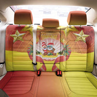 French Polynesia Christmas Back Car Seat Cover Seashell Santa Beach Vibes - Polynesian Pride