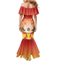 French Polynesia Christmas Family Matching Mermaid Dress and Hawaiian Shirt Seashell Santa Beach Vibes LT05 - Polynesian Pride