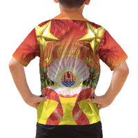French Polynesia Christmas Family Matching Summer Maxi Dress and Hawaiian Shirt Seashell Santa Beach Vibes LT05 - Polynesian Pride