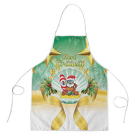 Cook Islands Christmas Apron Seashell Santa Beach Vibes - Polynesian Pride