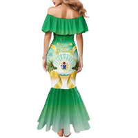 Cook Islands Christmas Family Matching Mermaid Dress and Hawaiian Shirt Seashell Santa Beach Vibes LT05 - Polynesian Pride