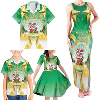 Cook Islands Christmas Family Matching Tank Maxi Dress and Hawaiian Shirt Seashell Santa Beach Vibes LT05 - Polynesian Pride