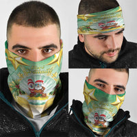 Cook Islands Christmas Neck Gaiter Seashell Santa Beach Vibes - Polynesian Pride