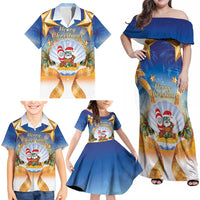 Marshall Islands Christmas Family Matching Off Shoulder Maxi Dress and Hawaiian Shirt Seashell Santa Beach Vibes LT05 - Polynesian Pride