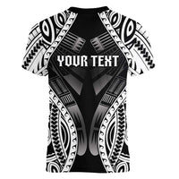 Personalised Remember Samoa Black Saturday Women V-Neck T-Shirt Samoa Mo Samoa - Polynesian Pride