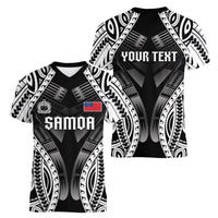 Personalised Remember Samoa Black Saturday Women V-Neck T-Shirt Samoa Mo Samoa - Polynesian Pride