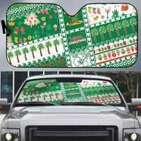 Norfolk Island Christmas Auto Sun Shade Festive Beach Vibes LT05 Green - Polynesian Pride