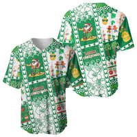 Norfolk Island Christmas Baseball Jersey Festive Beach Vibes - Polynesian Pride