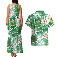 Norfolk Island Christmas Couples Matching Tank Maxi Dress and Hawaiian Shirt Festive Beach Vibes LT05 - Polynesian Pride