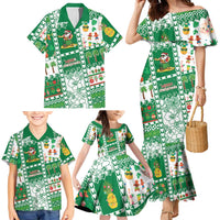 Norfolk Island Christmas Family Matching Mermaid Dress and Hawaiian Shirt Festive Beach Vibes LT05 - Polynesian Pride