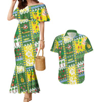Pitcairn Islands Christmas Couples Matching Mermaid Dress and Hawaiian Shirt Festive Beach Vibes LT05 Colorful - Polynesian Pride