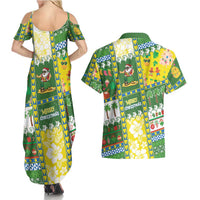 Pitcairn Islands Christmas Couples Matching Summer Maxi Dress and Hawaiian Shirt Festive Beach Vibes - Polynesian Pride