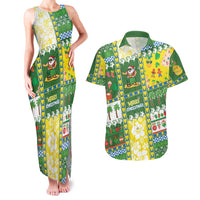 Pitcairn Islands Christmas Couples Matching Tank Maxi Dress and Hawaiian Shirt Festive Beach Vibes - Polynesian Pride