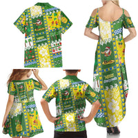 Pitcairn Islands Christmas Family Matching Summer Maxi Dress and Hawaiian Shirt Festive Beach Vibes LT05 - Polynesian Pride