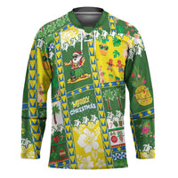 Pitcairn Islands Christmas Hockey Jersey Festive Beach Vibes - Polynesian Pride