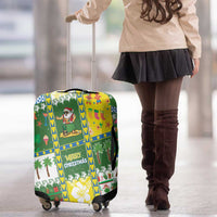 Pitcairn Islands Christmas Luggage Cover Festive Beach Vibes - Polynesian Pride