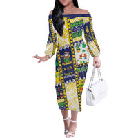 Tokelau Christmas Family Matching Off The Shoulder Long Sleeve Dress and Hawaiian Shirt Festive Beach Vibes LT05 Mom's Dress Colorful - Polynesian Pride