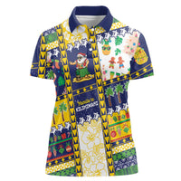 Tokelau Christmas Women Polo Shirt Festive Beach Vibes - Polynesian Pride