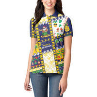 Tokelau Christmas Women Polo Shirt Festive Beach Vibes - Polynesian Pride