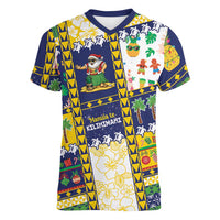 Tokelau Christmas Women V-Neck T-Shirt Festive Beach Vibes - Polynesian Pride