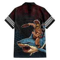 Hawaii Ikaika Family Matching Off The Shoulder Long Sleeve Dress and Hawaiian Shirt Hawaiian Mythic Koa Tribal Warrior LT05 - Polynesian Pride
