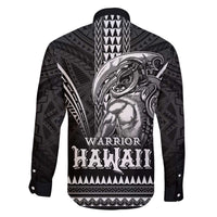 Hawaiian Ikaika Warrior Family Matching Off The Shoulder Long Sleeve Dress and Hawaiian Shirt Tribal Pattern LT05 - Polynesian Pride