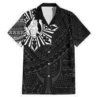 Philippines Tribal Family Matching Mermaid Dress and Hawaiian Shirt King Lapu Lapu Black Version LT05 Dad's Shirt - Short Sleeve Black - Polynesian Pride