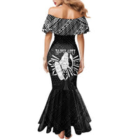 Philippines Tribal Family Matching Mermaid Dress and Hawaiian Shirt King Lapu Lapu Black Version LT05 - Polynesian Pride
