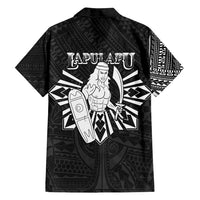 Philippines Tribal Family Matching Off Shoulder Maxi Dress and Hawaiian Shirt King Lapu Lapu Black Version LT05 - Polynesian Pride