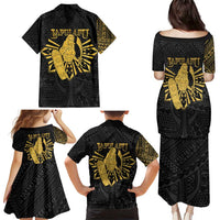 Philippines Tribal Family Matching Puletasi and Hawaiian Shirt King Lapu Lapu Gold Version LT05 - Polynesian Pride