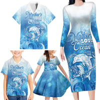 Mother's Love Is Deeper Than Ocean Family Matching Long Sleeve Bodycon Dress and Hawaiian Shirt Polynesian Style LT05 - Polynesian Pride