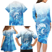 Mother's Love Is Deeper Than Ocean Family Matching Long Sleeve Bodycon Dress and Hawaiian Shirt Polynesian Style LT05 - Polynesian Pride