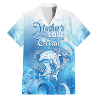 Mother's Love Is Deeper Than Ocean Family Matching Mermaid Dress and Hawaiian Shirt Polynesian Style LT05 Dad's Shirt - Short Sleeve Blue - Polynesian Pride