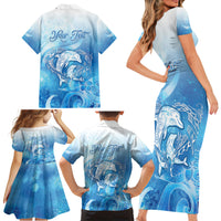 Mother's Love Is Deeper Than Ocean Family Matching Short Sleeve Bodycon Dress and Hawaiian Shirt Polynesian Style LT05 - Polynesian Pride