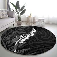 New Zealand Chur Bro Round Carpet Maori Koru With Silver Fern