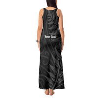 Personalised New Zealand Chur Bro Tank Maxi Dress Maori Koru With Silver Fern LT05 - Polynesian Pride
