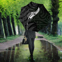 New Zealand Chur Bro Umbrella Maori Koru With Silver Fern