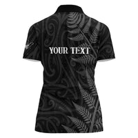 Personalised New Zealand Chur Bro Women Polo Shirt Maori Koru With Silver Fern LT05 - Polynesian Pride