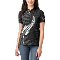 Personalised New Zealand Chur Bro Women Polo Shirt Maori Koru With Silver Fern LT05 - Polynesian Pride