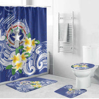 Northern Mariana Islands Bathroom Set Polynesian Pattern With Frangipani