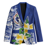 Northern Mariana Islands Blazer Polynesian Pattern With Frangipani