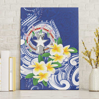 Northern Mariana Islands Canvas Wall Art Polynesian Pattern With Frangipani