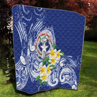 Northern Mariana Islands Quilt Polynesian Pattern With Frangipani
