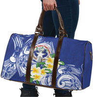 Northern Mariana Islands Travel Bag Polynesian Pattern With Frangipani