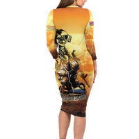 Hawaii Memorial Day Family Matching Long Sleeve Bodycon Dress and Hawaiian Shirt Remember Their Sacrifice LT05 - Polynesian Pride