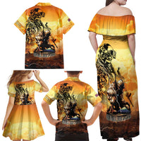 Hawaii Memorial Day Family Matching Off Shoulder Maxi Dress and Hawaiian Shirt Remember Their Sacrifice LT05 - Polynesian Pride